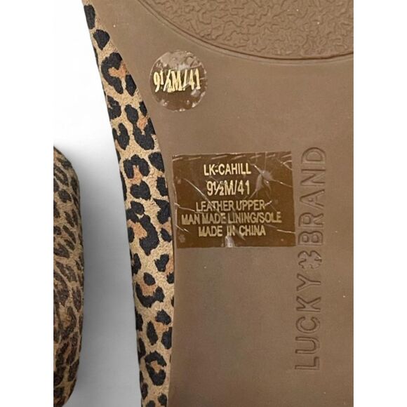 LUCKY BRAND Cahill Cheetah Print Soft Suede Leather Flats 9.5 - Picture 7 of 7